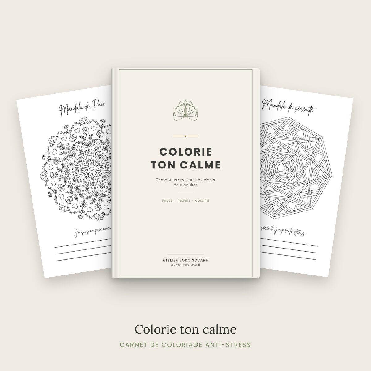 Colorie ton calme, 72 mandalas et mantras à colorier en PDF